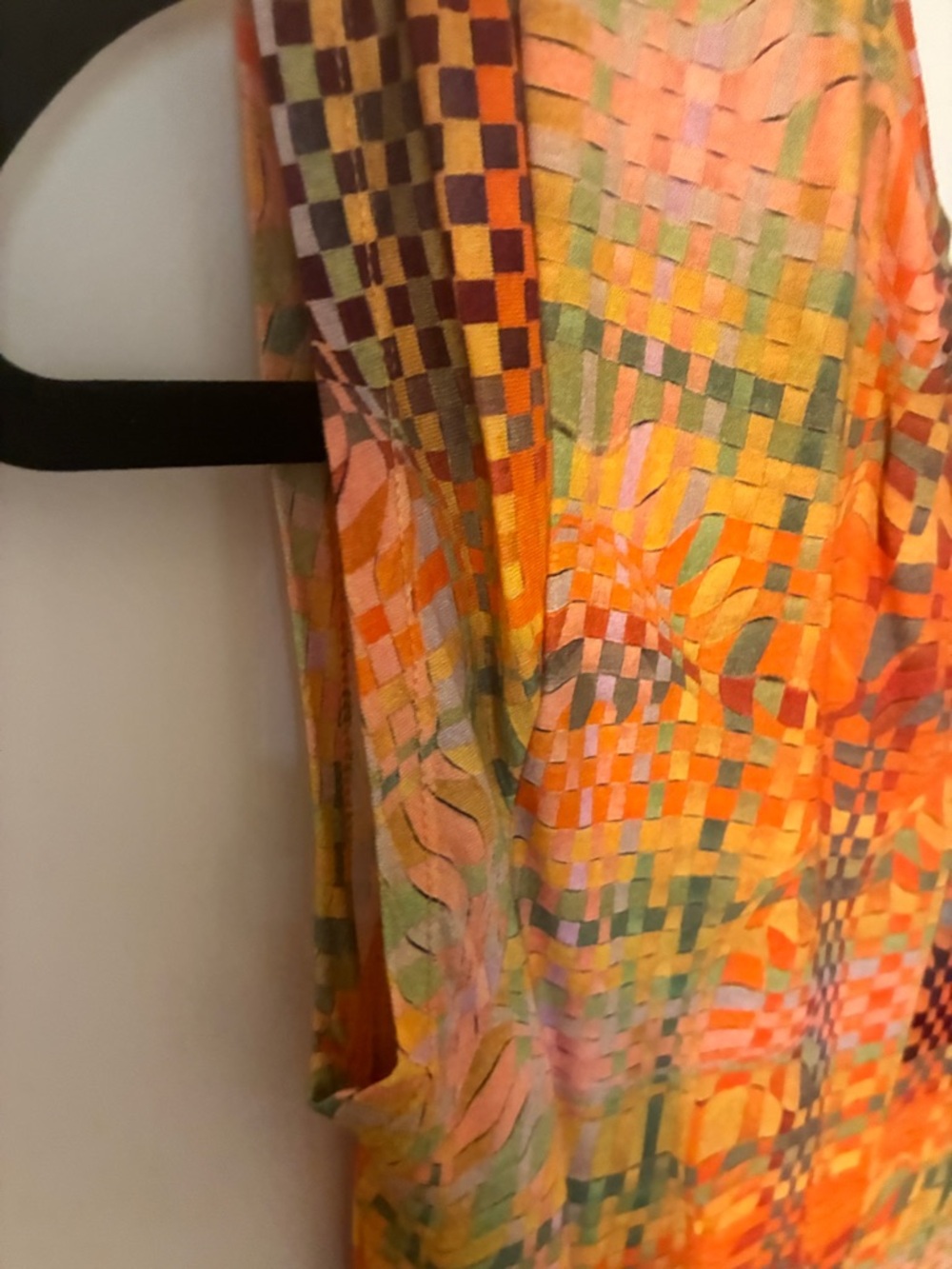 Paloma Wool Multicolor Orange Mosaic Print Ruched - Picture 7 of 10